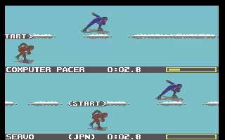 Winter Games Commodore 64 Speed skating
