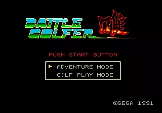 Battle Golfer Yui Genesis Title screen