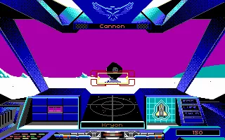 Nova 9: The Return of Gir Draxon DOS Targeting a laser cannon (EGA)
