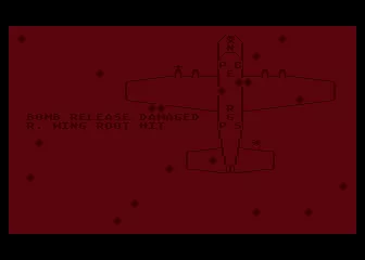 50 Mission Crush Atari 8-bit Egress from target the flak increases - wing damage