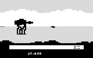 Star Wars: The Empire Strikes Back Atari 2600 The game in black and white mode