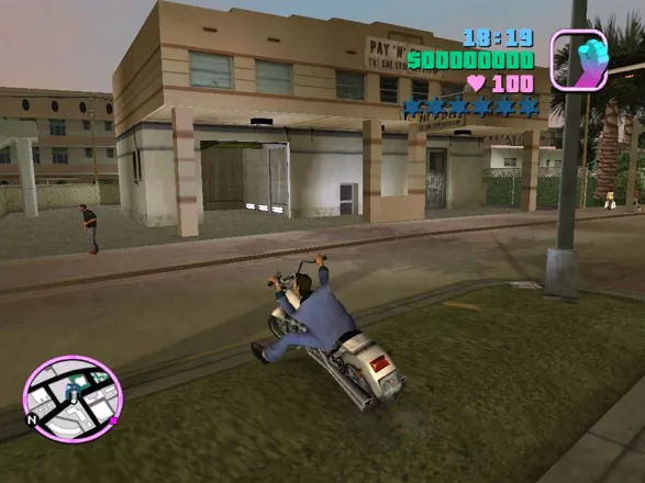 Grand Theft Auto: Vice City Windows Motorcycles require new methods; they&#x27;re harder to stop, harder to turn, and you can fall off easier.