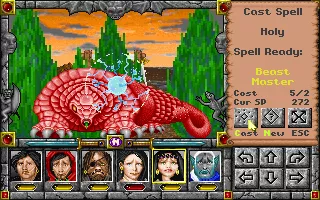 Might and Magic: Darkside of Xeen DOS ...which you actually need: Armadillos, for instance, are extremely hard to kill - unless you magically put them to sleep.