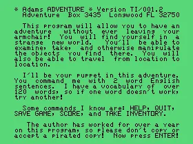 Pyramid of Doom TI-99/4A Overview of Scott Adam&#x27;s adventures...