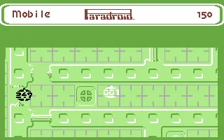 Paradroid Commodore 64 A game in progress