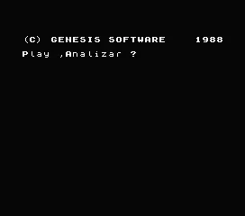 Megachess MSX Main menu. The questions appear after the last one is answered.