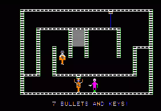 Castle Wolfenstein Apple II Hold up the guards and strip them of their belongings...