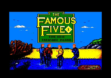The Famous Five: Five on a Treasure Island Amstrad CPC Title screen