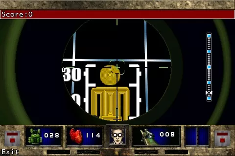 DOOM II RPG iPhone This mini-game requires you to aim and shoot your target. Simple? Not really...