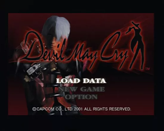 Devil May Cry PlayStation 2 Main Menu