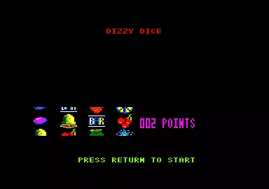 Dizzy Dice Amstrad CPC Starting a game