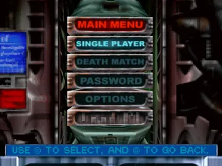Forsaken PlayStation Main menu