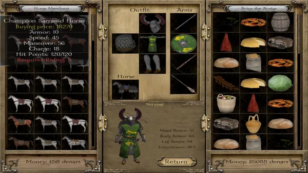 Mount &#x26; Blade: Warband Windows Shopping for a horse.