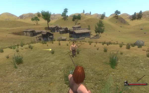 Mount &#x26; Blade: Warband Windows Training a villager to fight.