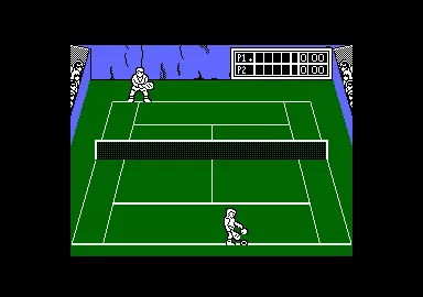 International Tennis Amstrad CPC Playing the match