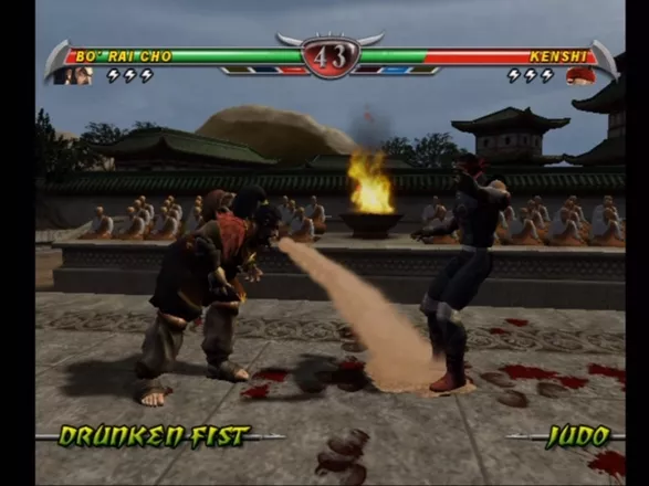 Mortal Kombat: Deception Xbox Bo Rai Cho&#x27;s slippery barf attack.