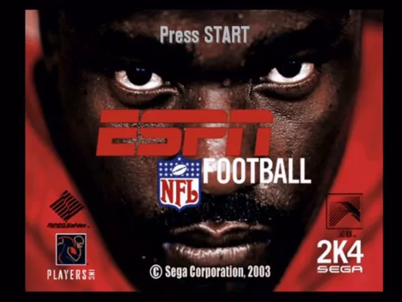 ESPN NFL Football Xbox Title screen.