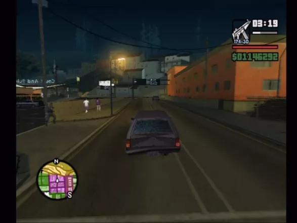 Grand Theft Auto: San Andreas Xbox Driving through GTA&#x27;s L.A.-a-like.