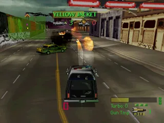 Twisted Metal PlayStation Shooting missiles.