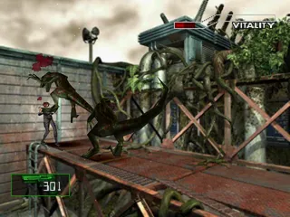 Dino Crisis 2 PlayStation The dark green raptors are a bit faster and more resilient than the default ones.
