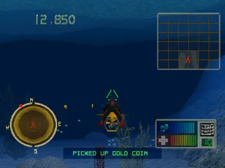 Treasures of the Deep PlayStation Collecting gold coins.