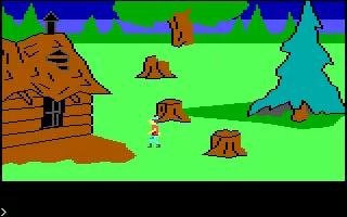King&#x27;s Quest PC Booter Cabin. (Original PCjr release)