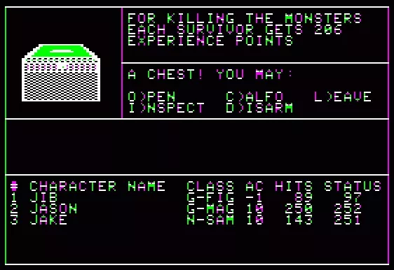 Wizardry: Proving Grounds of the Mad Overlord Apple II Is the chest trapped?