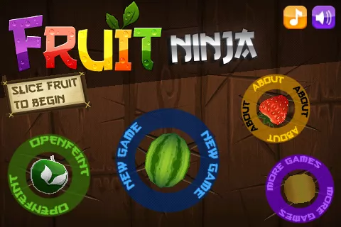 Fruit Ninja iPhone Slice the fruit to pick a choice