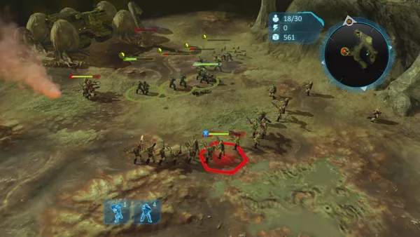 Halo Wars Xbox 360 These marines are not going to survive long against the flood.