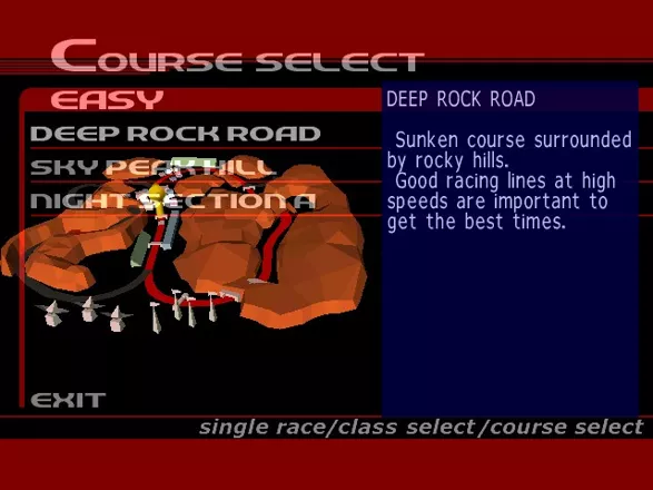Sega GT Windows Choosing a track