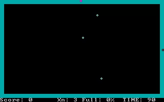Xonix DOS In-game Screen