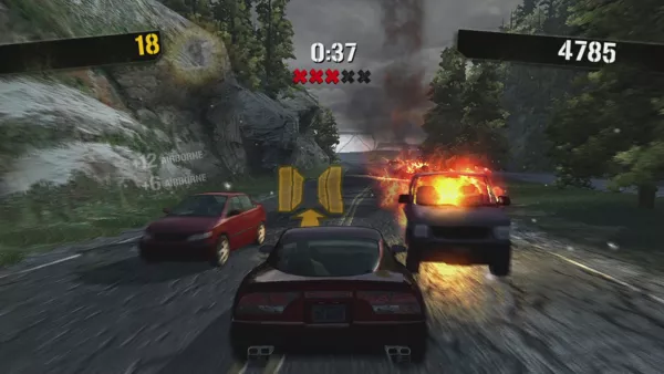 Stuntman: Ignition Xbox 360 ... and then the gap. Yellow icons on the track always remind us what to do.