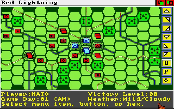 Red Lightning Amiga Main screen