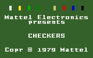 Checkers Intellivision Title screen