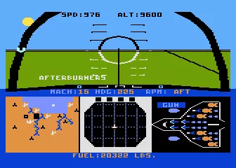 F-15 Strike Eagle Atari 8-bit Firing the afterburners.