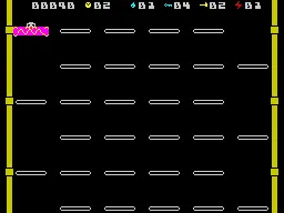 Bumpy ZX Spectrum The level is finished by entering the pink bar.