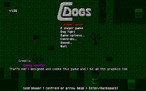 C-Dogs DOS Main Menu