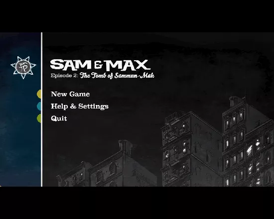 Sam &#x26; Max 302: The Tomb of Sammun-Mak Windows Main menu