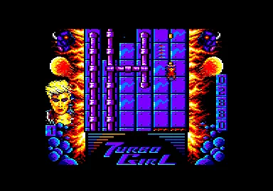Turbo Girl Amstrad CPC Shooting at the enemies.