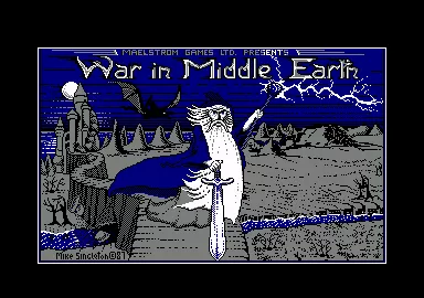 J.R.R. Tolkien&#x27;s War in Middle Earth Amstrad CPC Loading screen