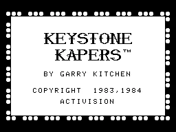 Keystone Kapers ColecoVision Title screen
