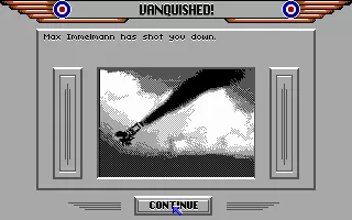 Red Baron DOS You have been shot down! (EGA)