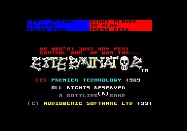 Exterminator Amstrad CPC Title screen