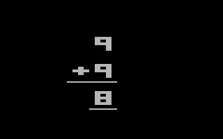 Basic Math Atari 2600 The game in black and white mode