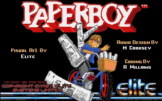 Paperboy Atari ST Title screen