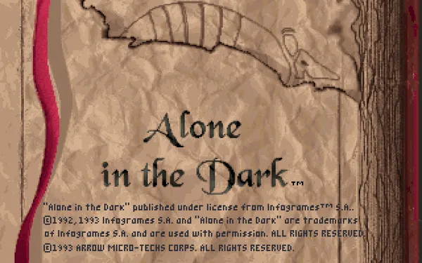 Alone in the Dark PC-98 Title screen