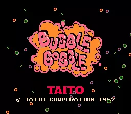 Bubble Bobble NES Title screen (Japanese Famicom Disk System)