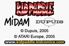 Kid Paddle Game Boy Advance Title