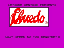 Cluedo ZX Spectrum Game speed, 0 (fastest) - 9 (slowest)
The idea is to provide &#x27;thinking time&#x27; between each turn