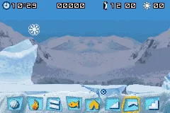 March of the Penguins Game Boy Advance Building an ice bridge